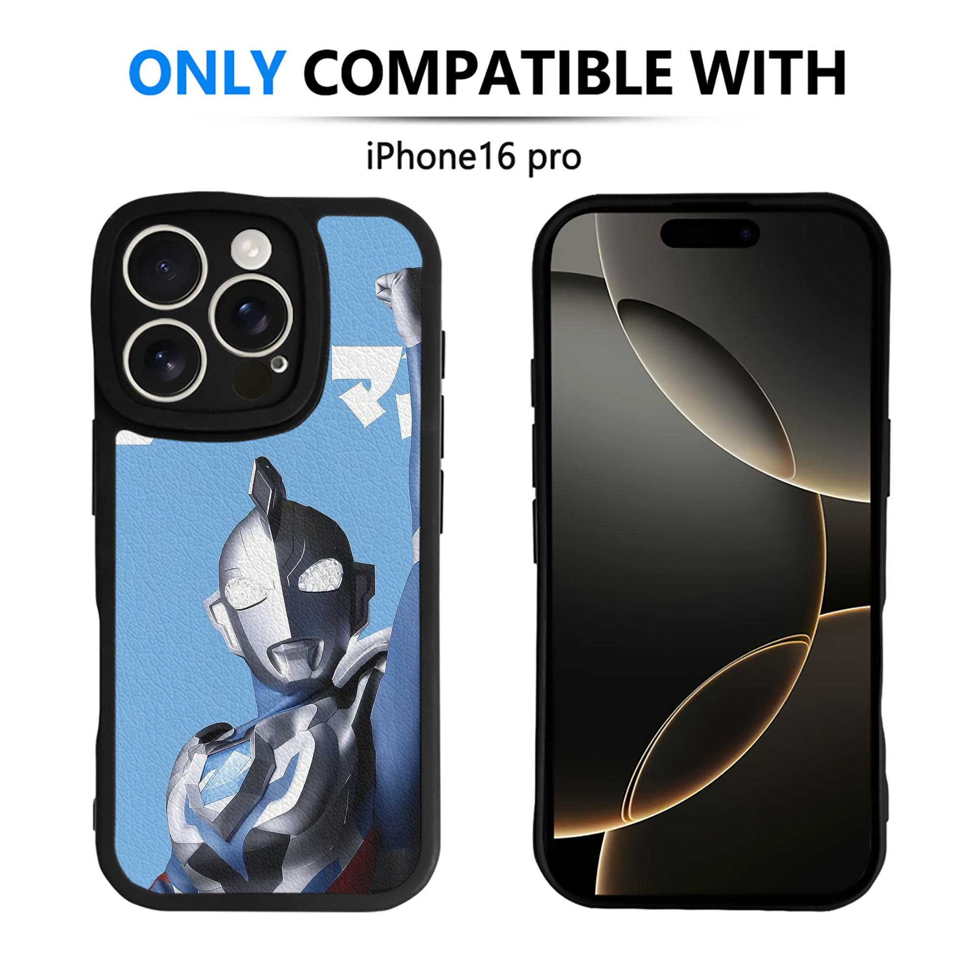 （画像用） ウルトラマン Ultraman 【iPhone 16シリーズ対応】シリコンスマホケース（レザー調） 材質：シリコン